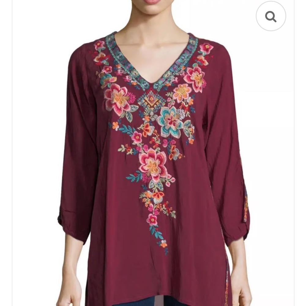 Johnny Was 3/4 Sleeve Blouse